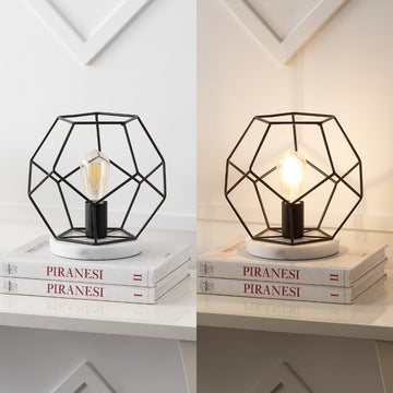 James 10" Metal/Marble LED Table Lamp - JONATHAN Y